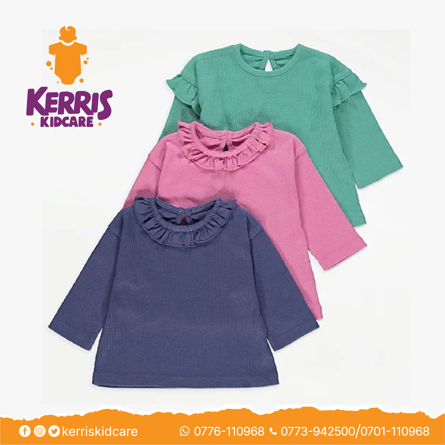 Purple Ruffle Neck Tops